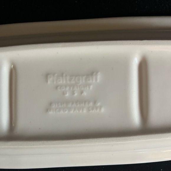 Jamberry 3-Part Relish Tray by PFALTZGRAFF 12” Stoneware Dish Made in USA - Picture 5 of 8